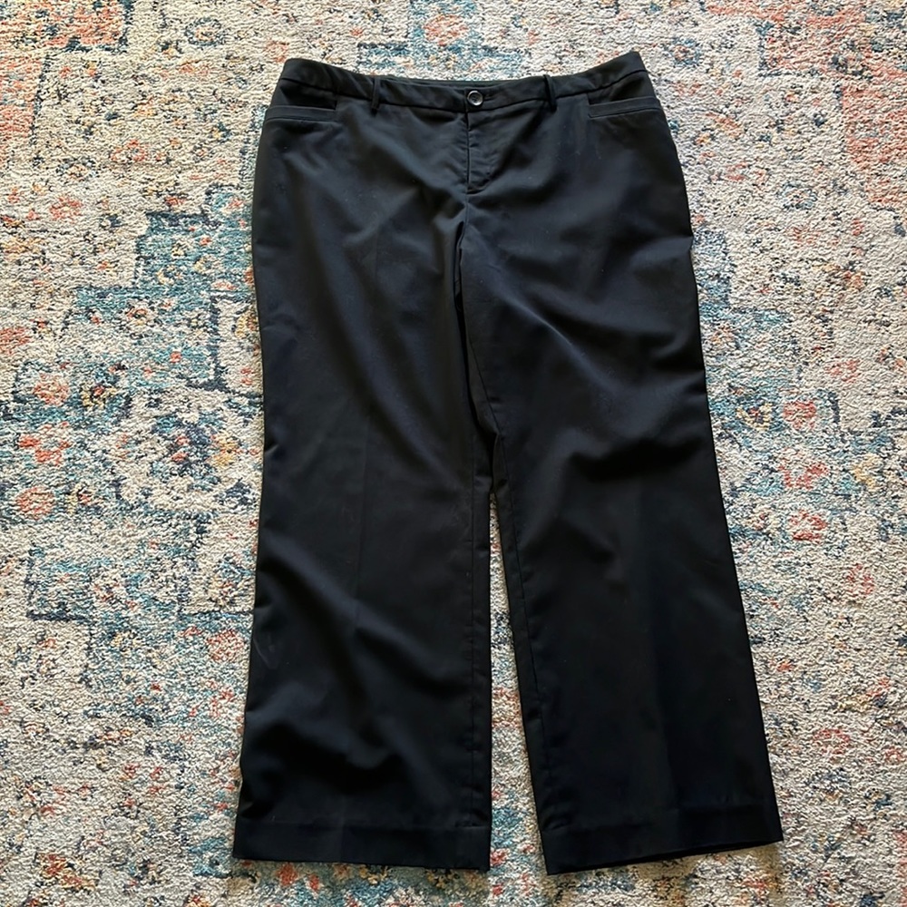 Black Mossimo dress pants. Wide leg, slant pockets.